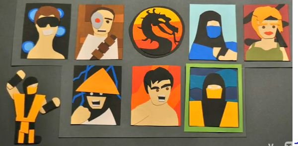 Mortal Kombat Fatalities ant popieriaus